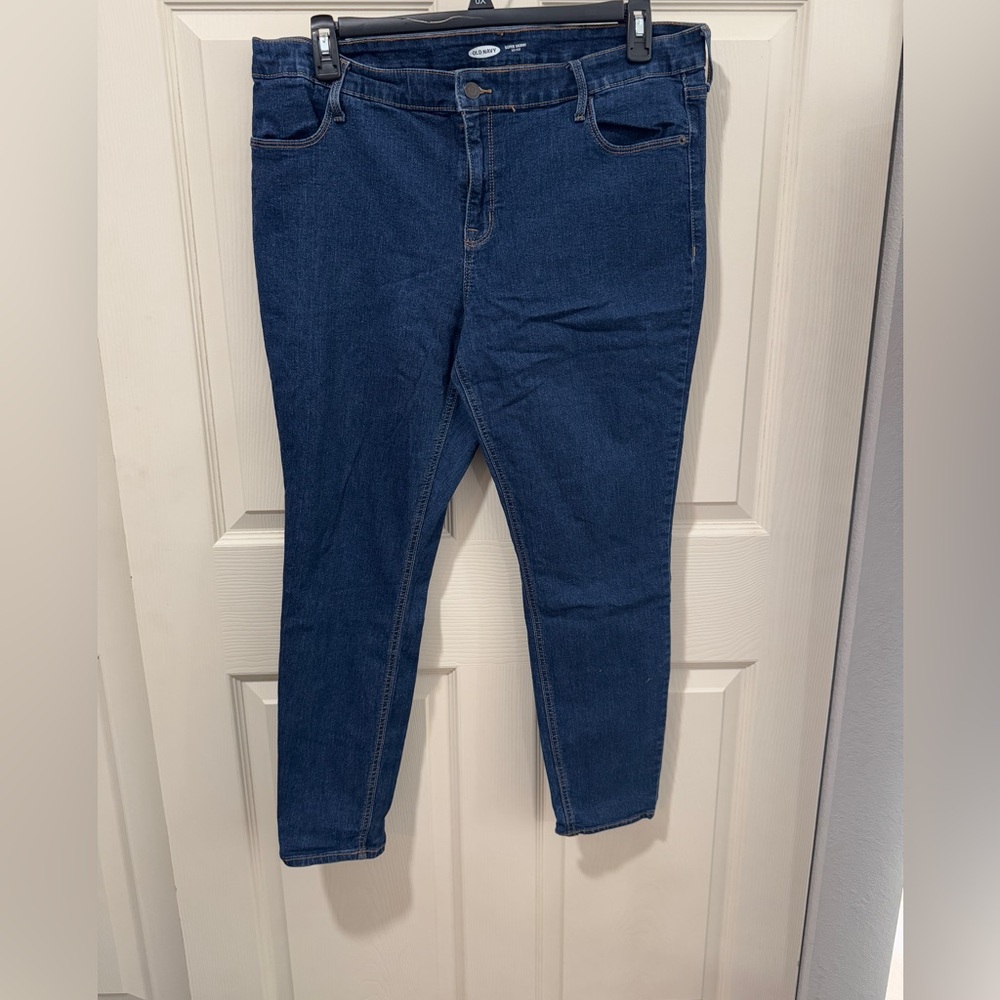 Old Navy Women's Skinny Jeans - Dark Blue